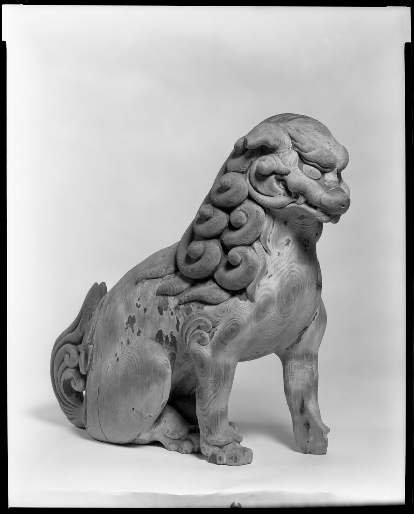 One Of A Pair Of Shinto Lion-Dogs (Koma Inu), With Mouth Closed (Un-Gyō)
