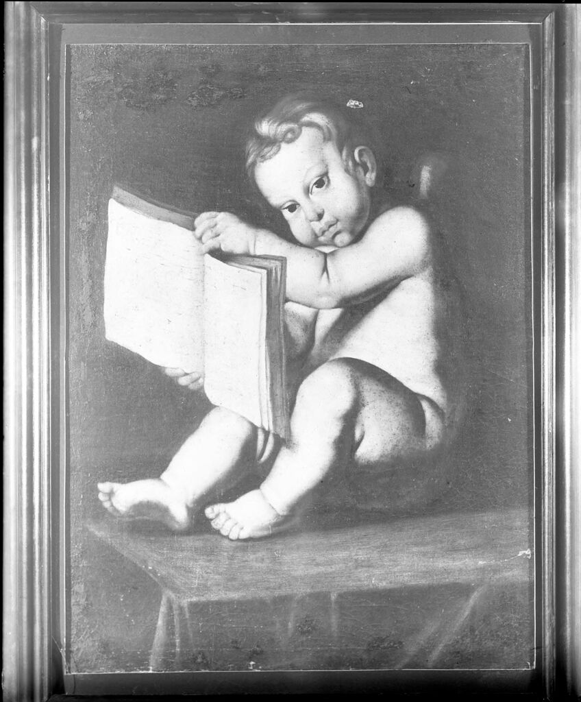 Putto Holding A Book