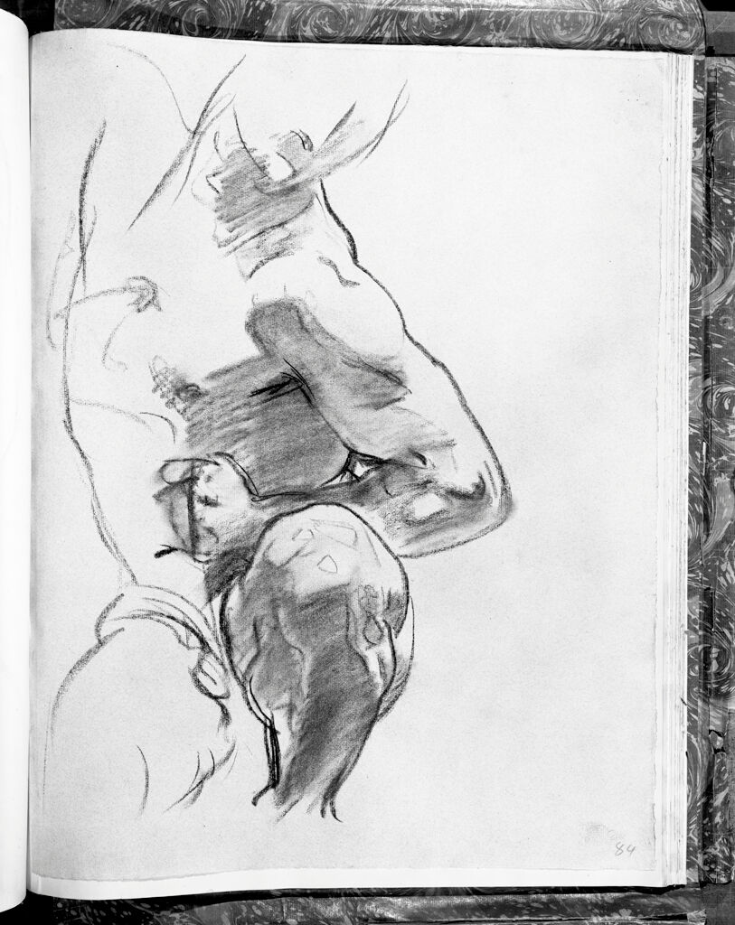 Study Of Torso And Leg For One Of Angels At Right, 