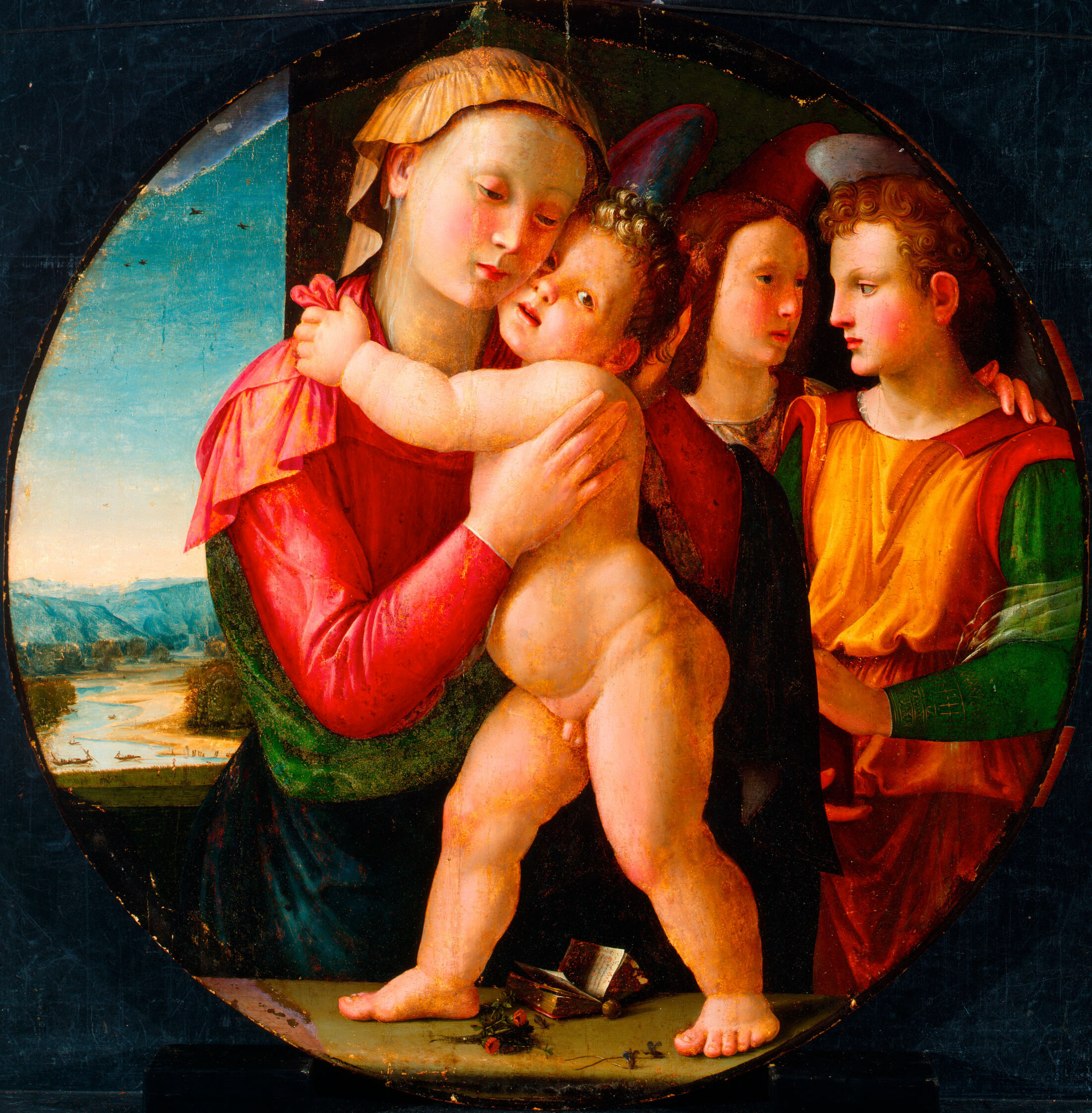 The Virgin And Child With Two Angels