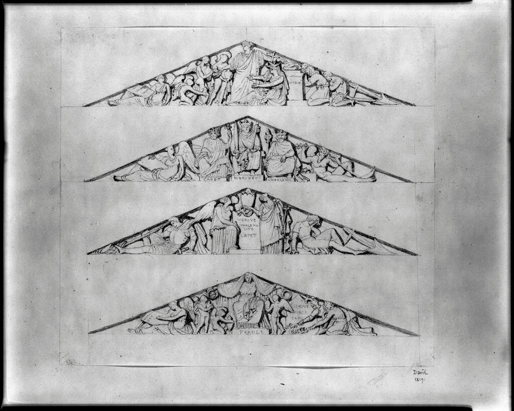 Four Studies For A Pediment Bas-Relief