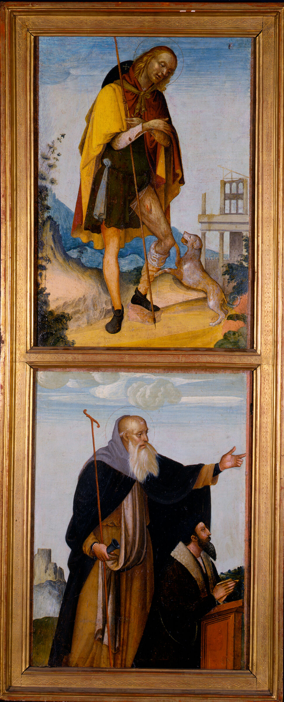 Saint Roch And Saint Anthony Abbot With A Donor