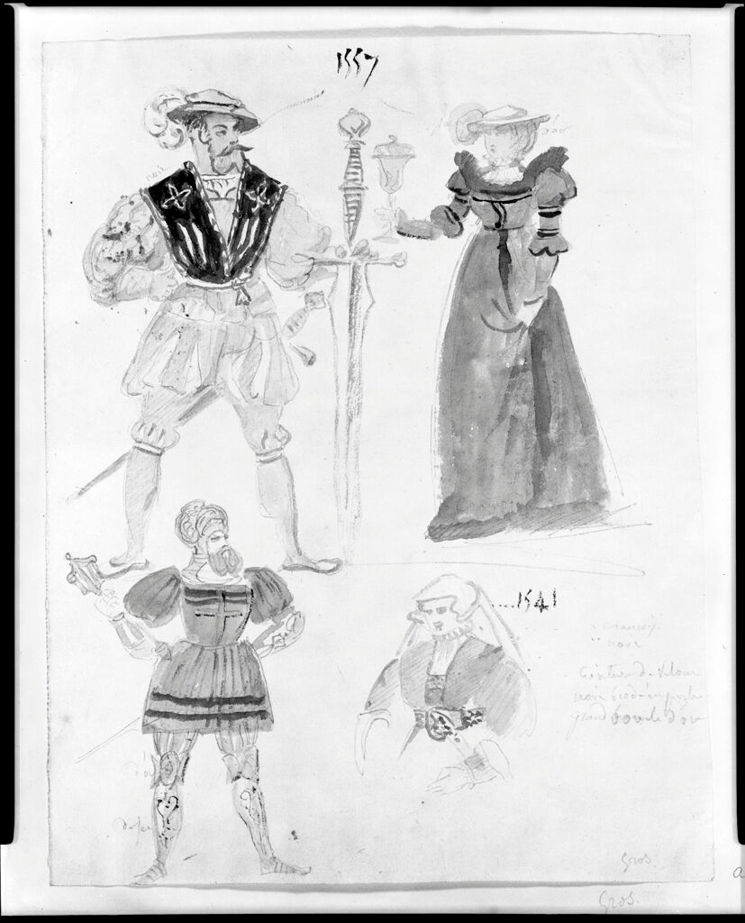 Four Costume Sketches