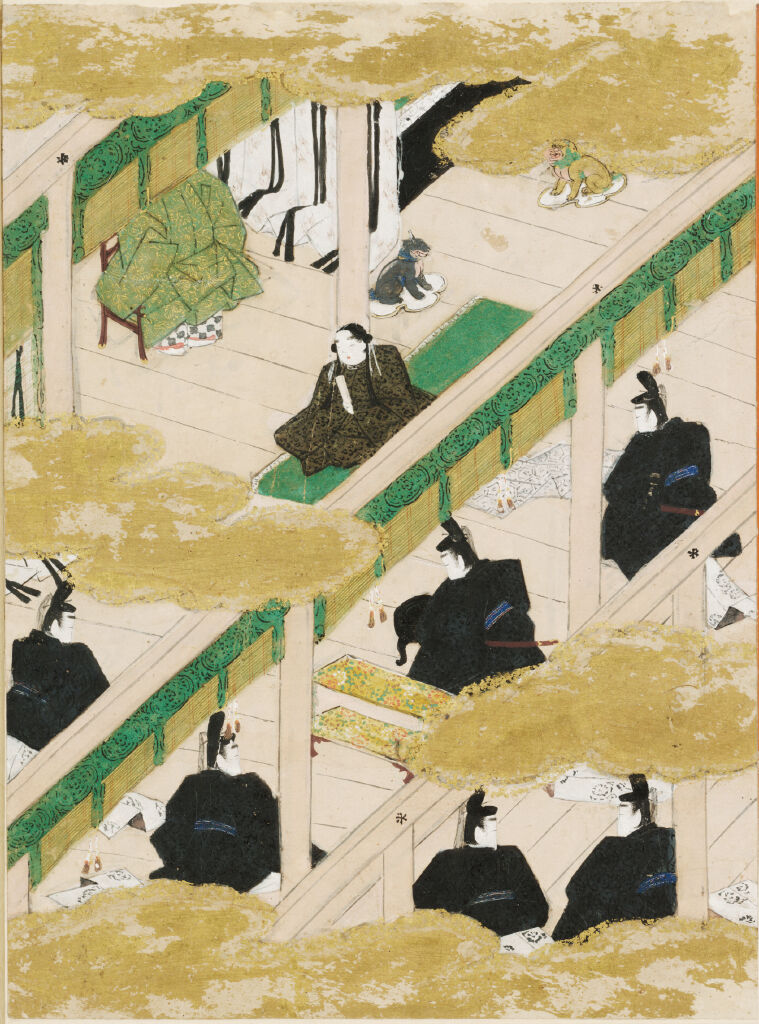 The Paulownia Pavilion (Kiritsubo), Illustration To Chapter 1 Of The Tale Of Genji (Genji Monogatari)