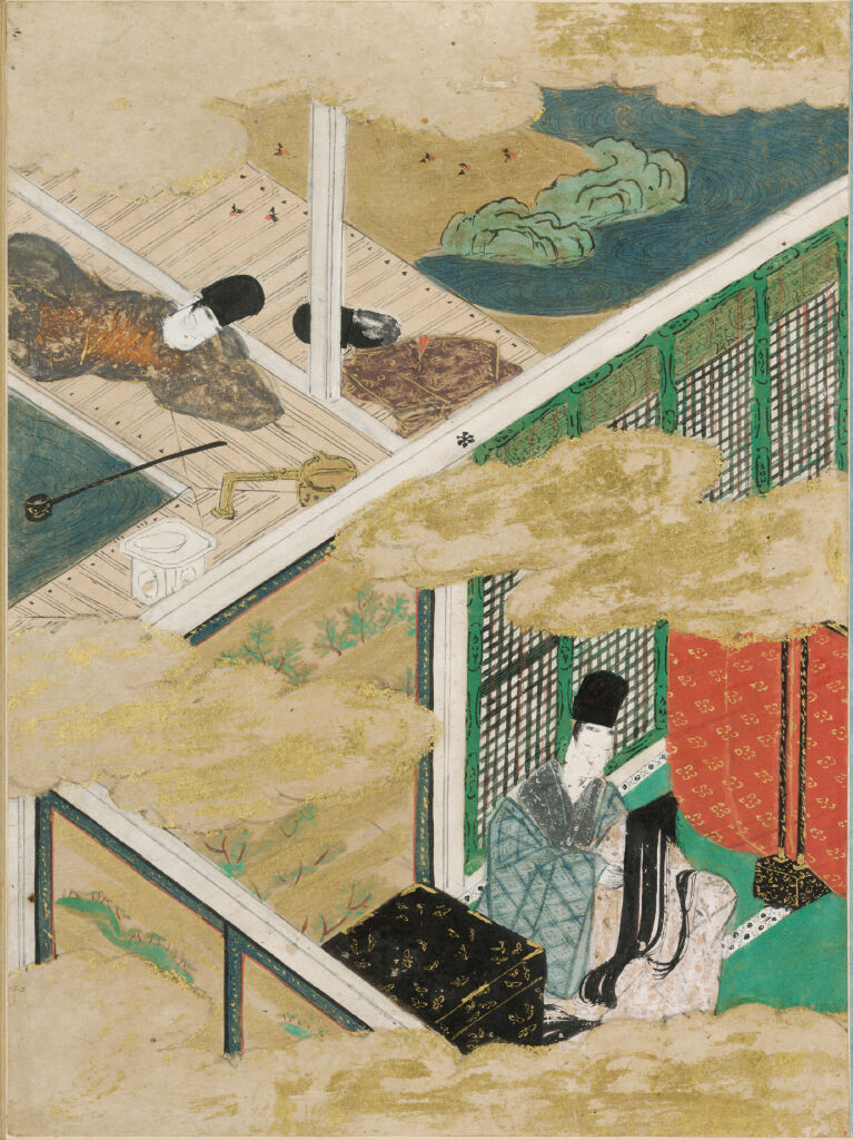 The Broom Tree (Hahakigi), Illustration To Chapter 2 Of The Tale Of Genji (Genji Monogatari)