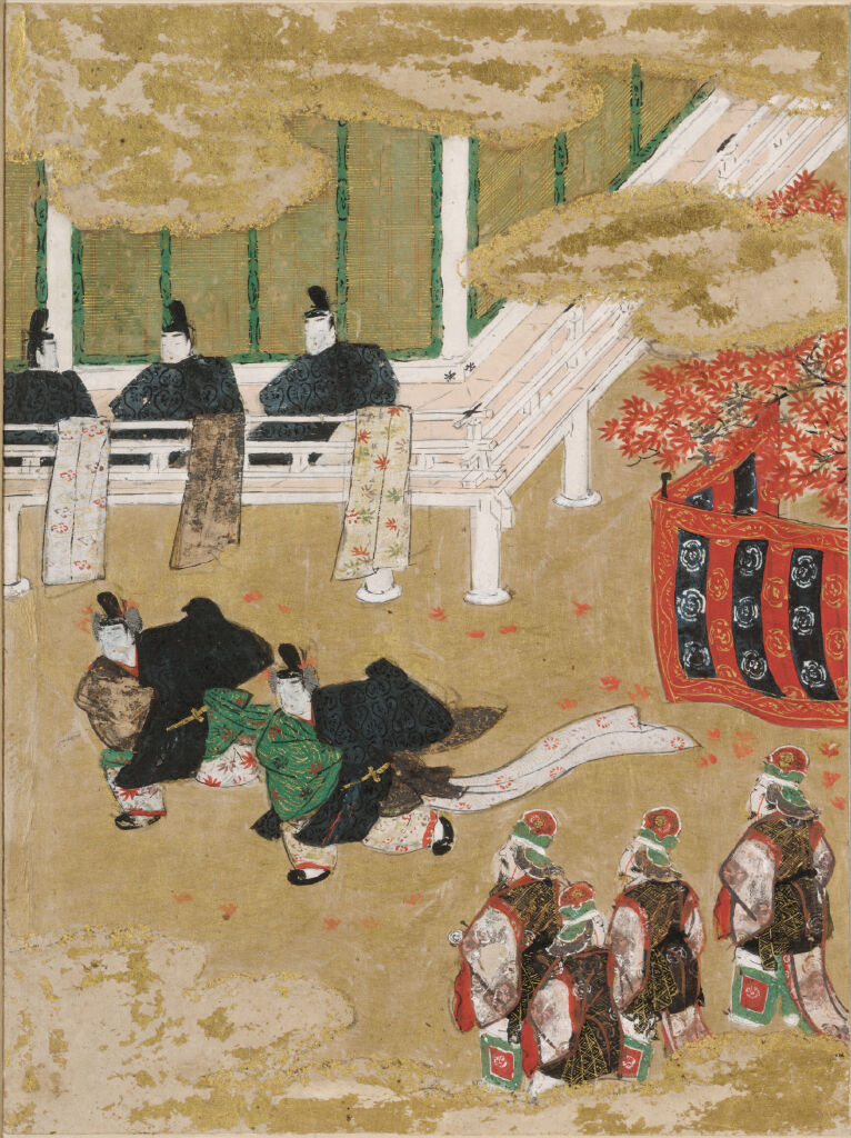 Beneath The Autumn Leaves (Momiji No Ga), Illustration To Chapter 7 Of The Tale Of Genji (Genji Monogatari)