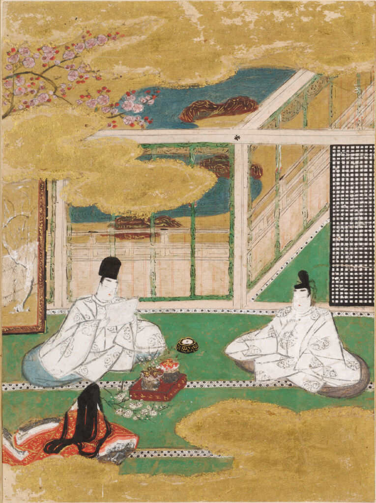 The Plum Tree Branch (Umegae), Illustration To Chapter 32 Of The Tale Of Genji (Genji Monogatari)
