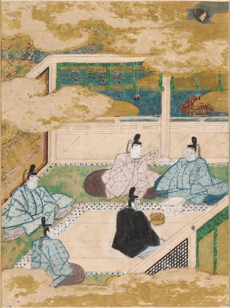New Wisteria Leaves (Fuji No Uraba), Illustration To Chapter 33 Of The Tale Of Genji (Genji Monogatari)