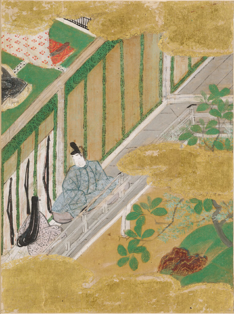 The Oak Tree (Kashiwagi), Illustration To Chapter 36 Of The Tale Of Genji (Genji Monogatari)