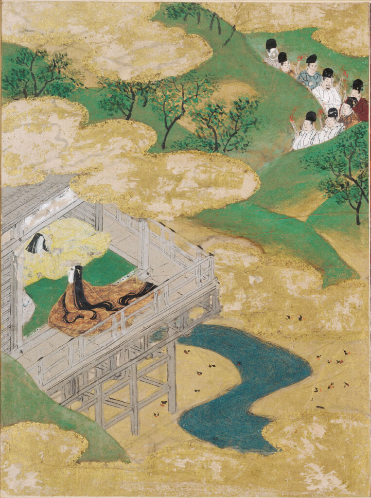The Floating Bridge Of Dreams (Yume No Ukihashi), Illustration To Chapter 54 Of The Tale Of Genji (Genji Monogatari)