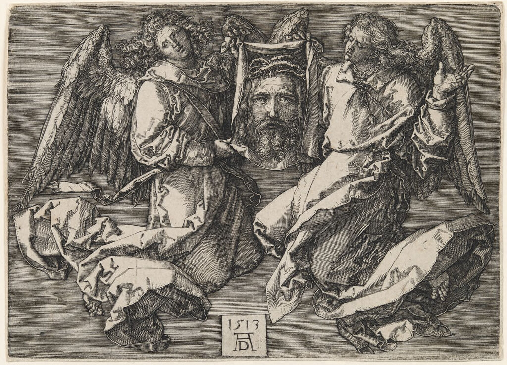 The Sudarium Displayed By Two Angels