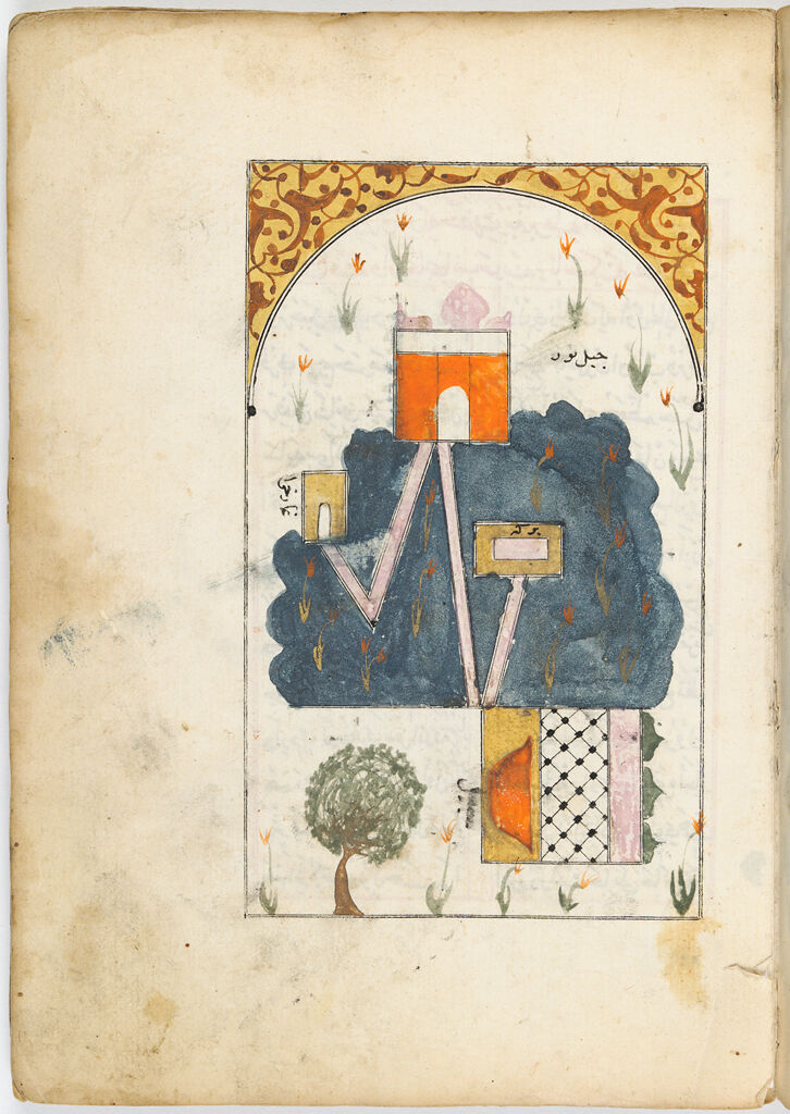 Painting, Recto; Text, Verso Of Folio 15, Illustrated Folio From A Manuscript Of The Kitab-I Mihasikü’l-Hacc By Mevlana Jami