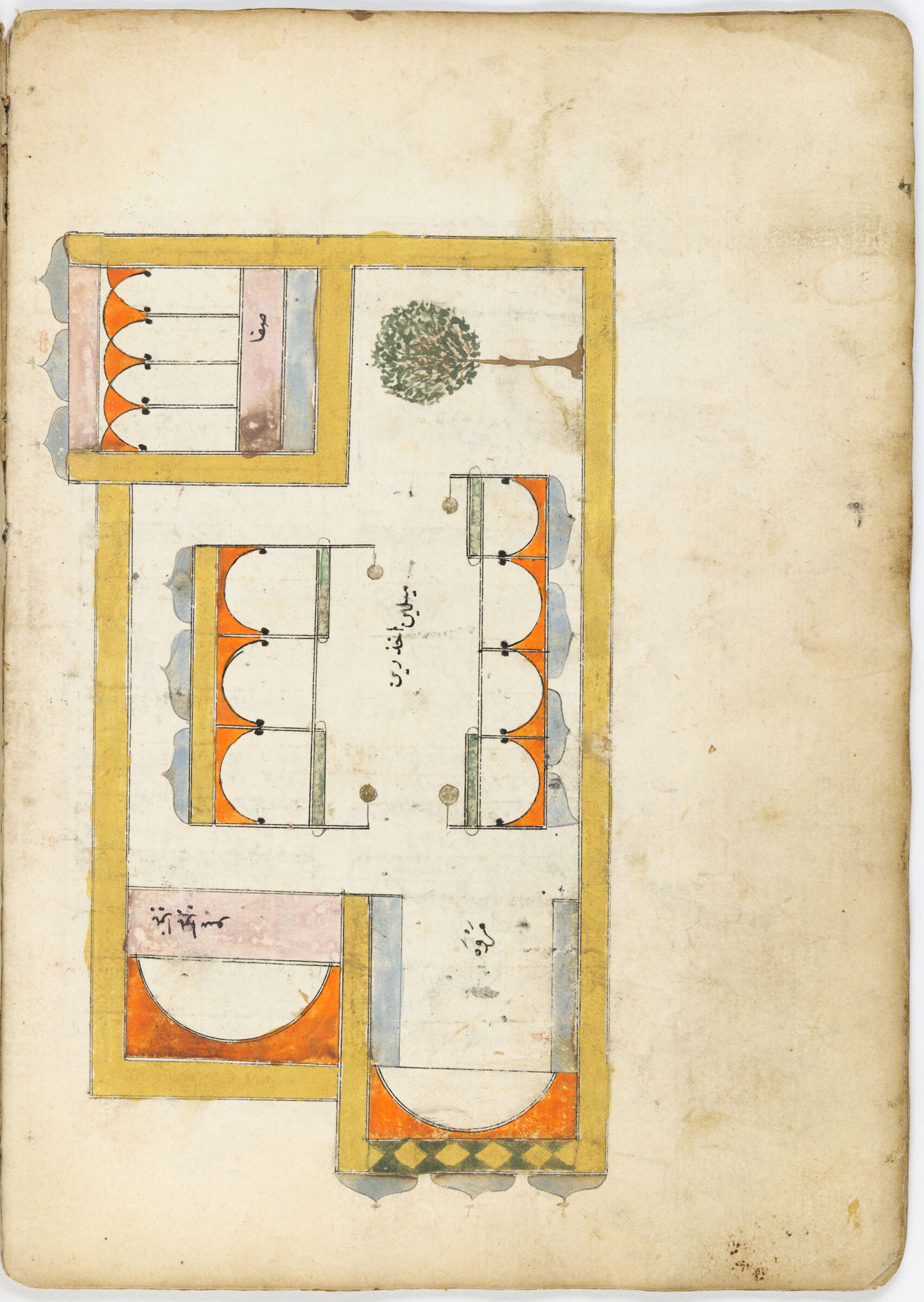 Painting, Verso; Text, Recto Of  Folio 9, Illustrated Folio From A Manuscript Of The Kitab-I Mihasikü’l-Hacc By Mevlana Jami