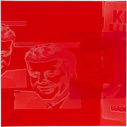 Jfk Double Close-Up In Red