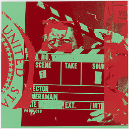 Movie Scene Board With Jfk In Lime Green And Red