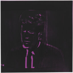 Jfk Close-Up In Black And Purple
