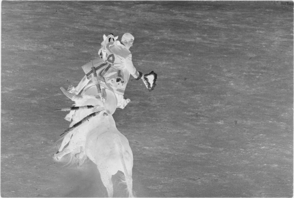Untitled (Picador Riding Away From Charging Bull)
