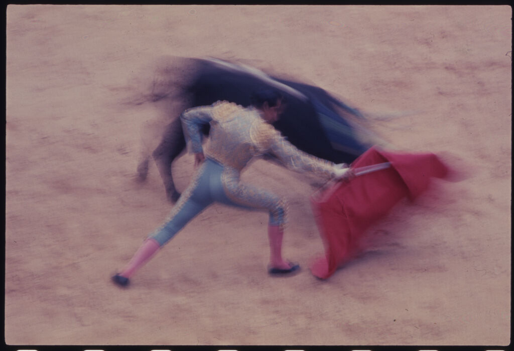 Untitled (Matador Waving Cape In Front Of Bull)