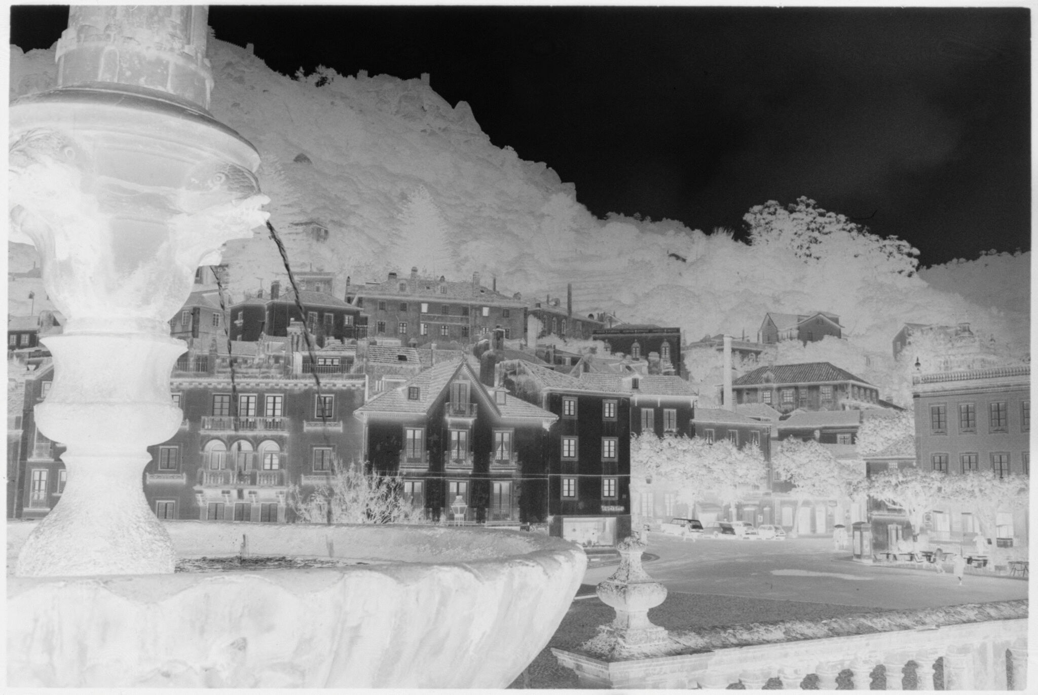 Untitled (Fountain And Buildings At Base Of Hill, Nazaré, Portugal)