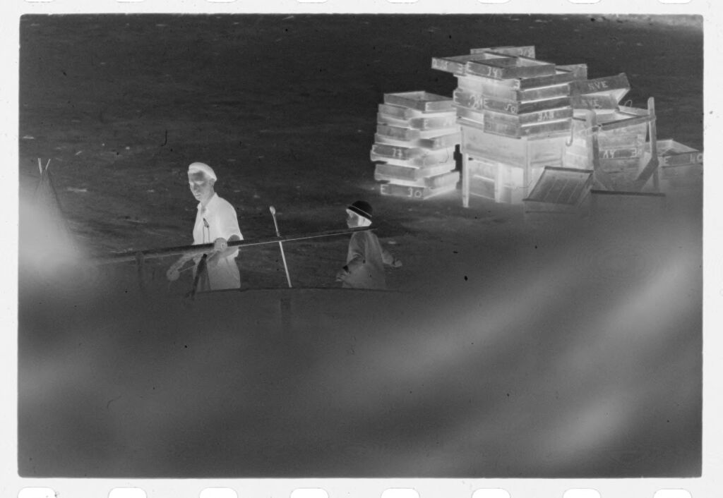 Untitled (View Of Crates And Fisherman On Beach, Nazaré, Portugal)