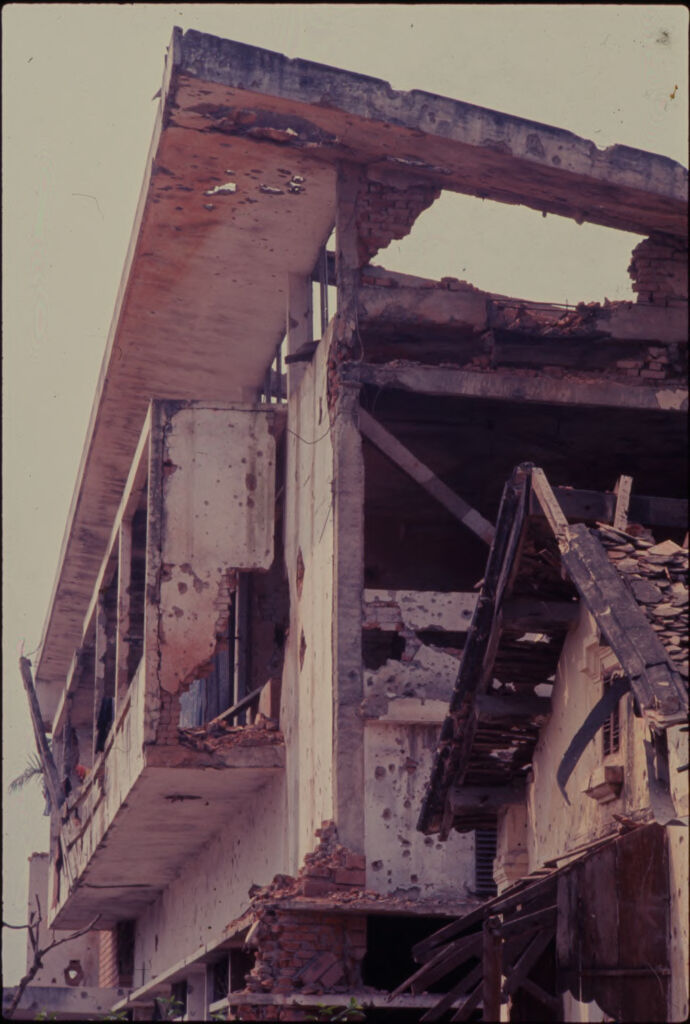 Untitled (Buildings Damaged During Tet Offensive, Hue, Vietnam)