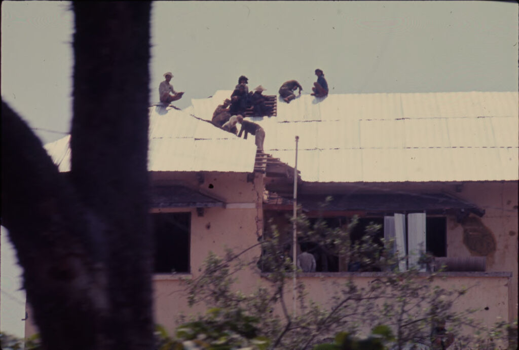 Untitled (Soldiers On Roof Of Building, Hue, Vietnam)