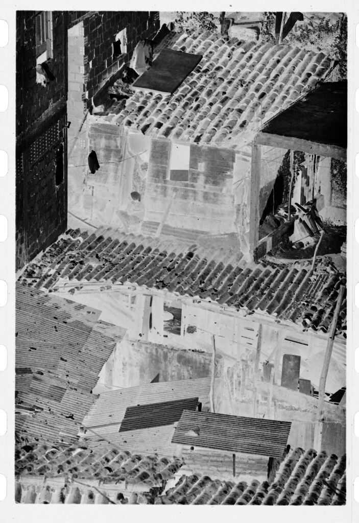 Untitled (View Of Ramshackle Buildings Lining Stepped Street)