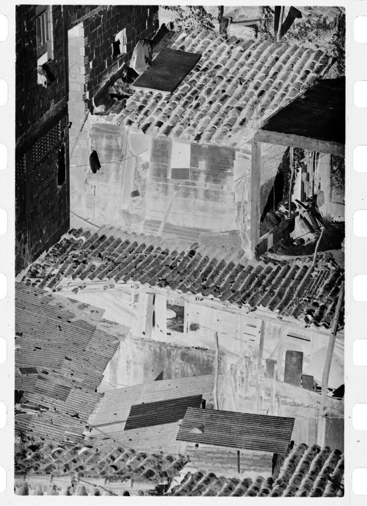 Untitled (View Of Ramshackle Buildings Lining Stepped Street)