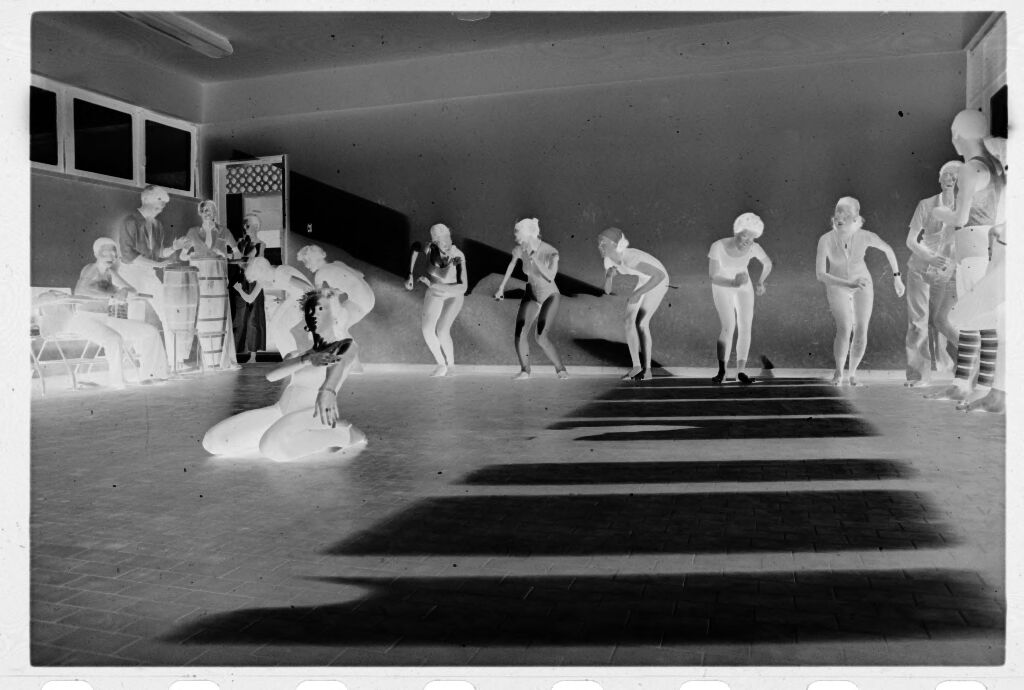 Untitled (Dance Class With Girl Dancing In Center Of Room)