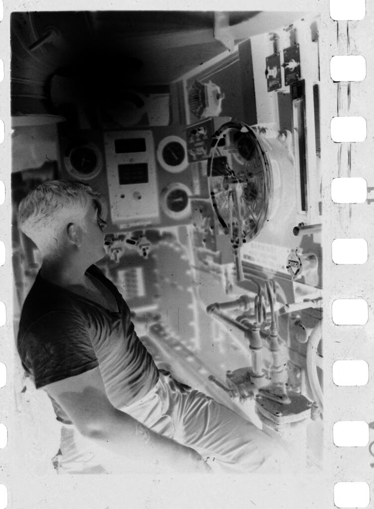 Untitled (Soldier In Control Room Of Ship, Vietnam)