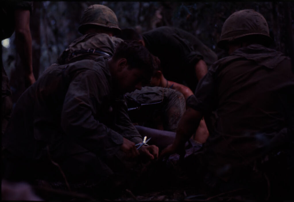 Untitled (Soldiers Caring For Wounded During Fighting In Central Highlands Near Dak To, Vietnam)