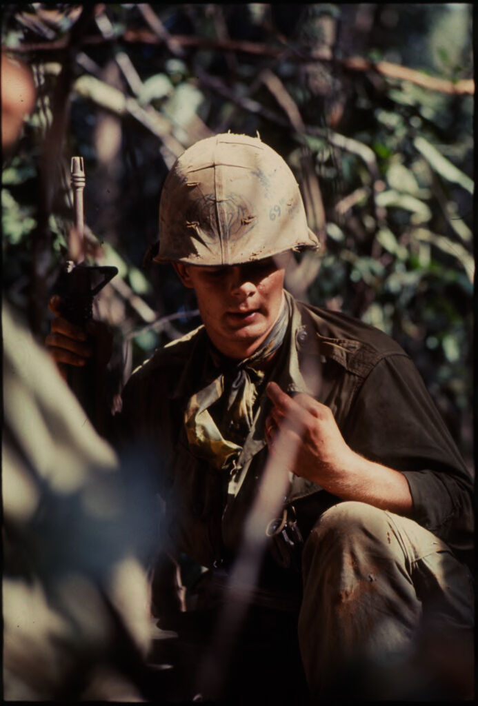 Untitled (Soldier In Jungle Of Central Highlands Near Dak To, Vietnam)