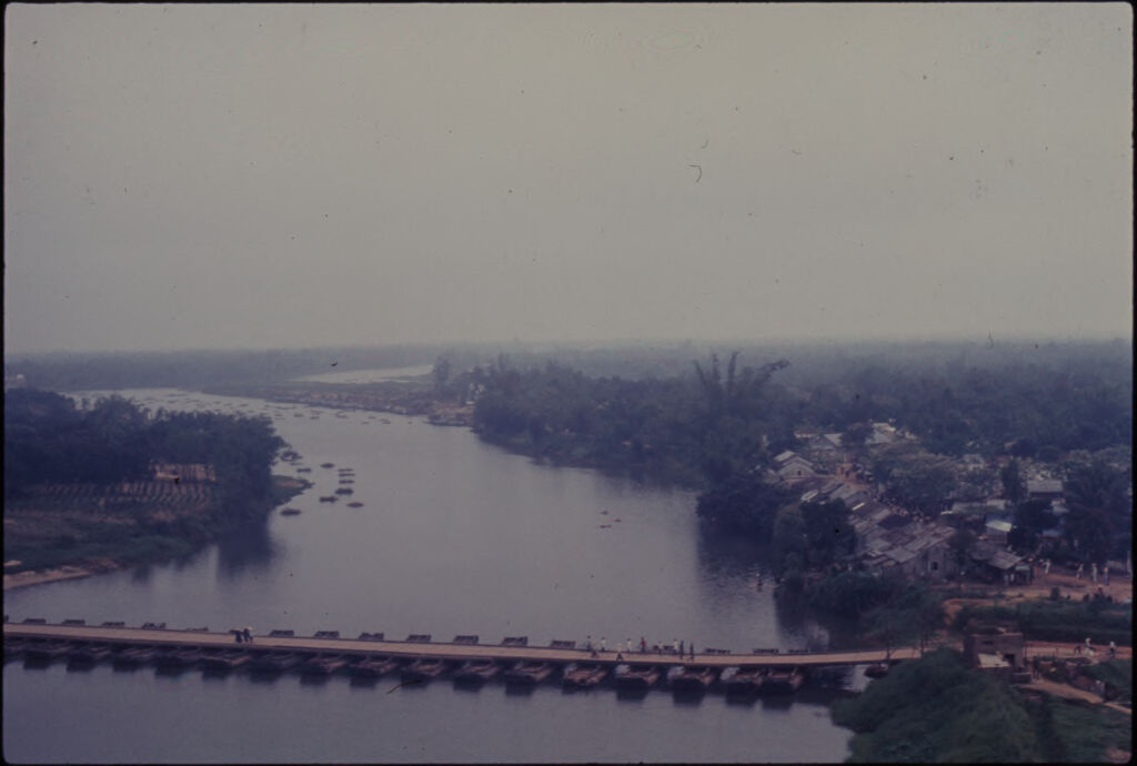 Untitled (Aerial View Of River With Bridge In Foreground, Vietnam)