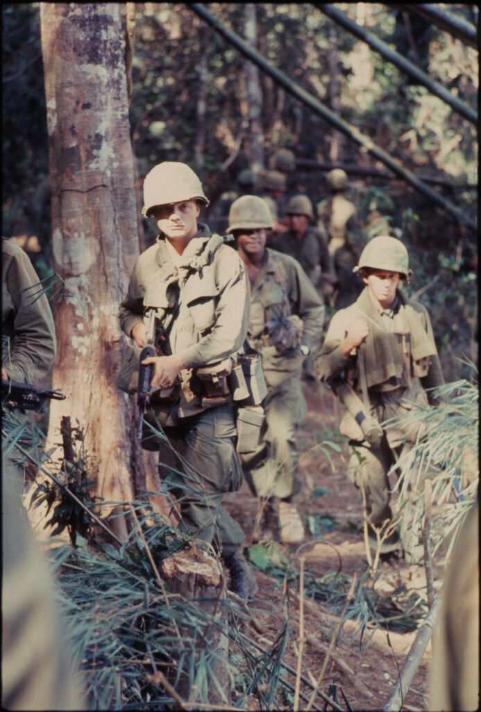 Untitled (Soldiers Patroling In Jungle Of Central Highlands Near Dak To, Vietnam)