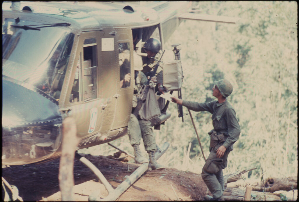 Untitled (Helicopter Picking Up Soldiers In Jungle Of Central Highlands Near Dak To, Vietnam)