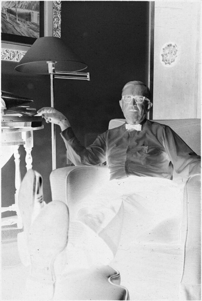 Untitled (Dr. Herman M. Juergens Sitting In Armchair Smoking Cigar)
