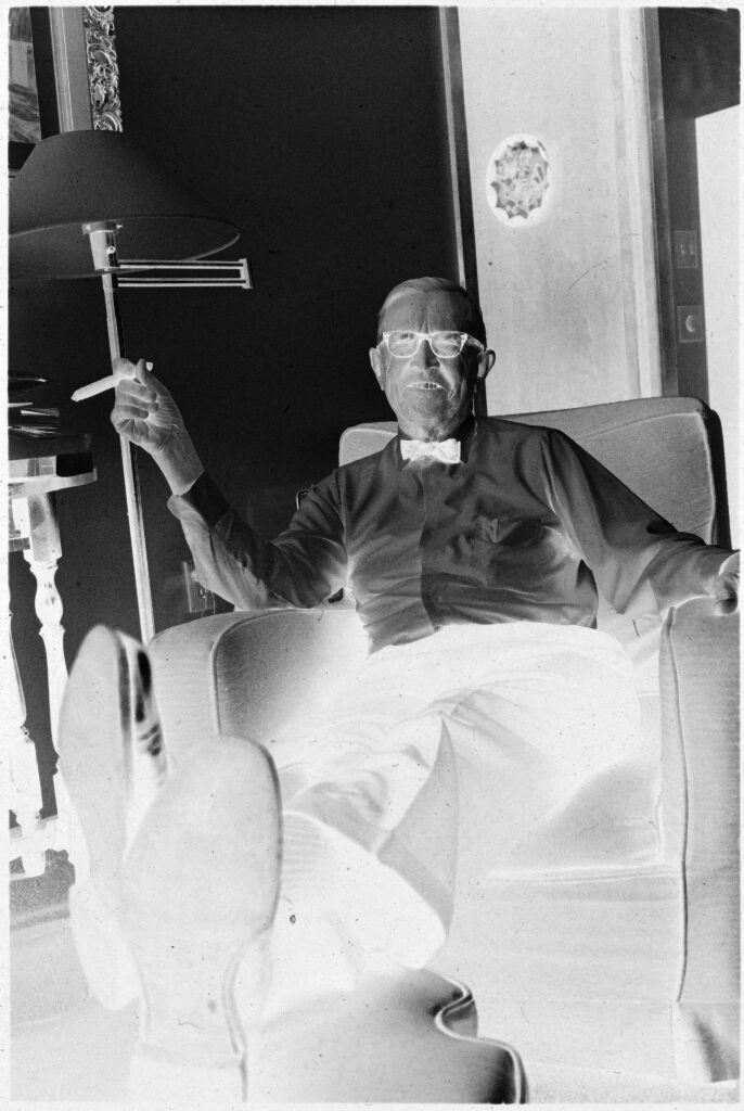 Untitled (Dr. Herman M. Juergens Sitting In Armchair Smoking Cigar)