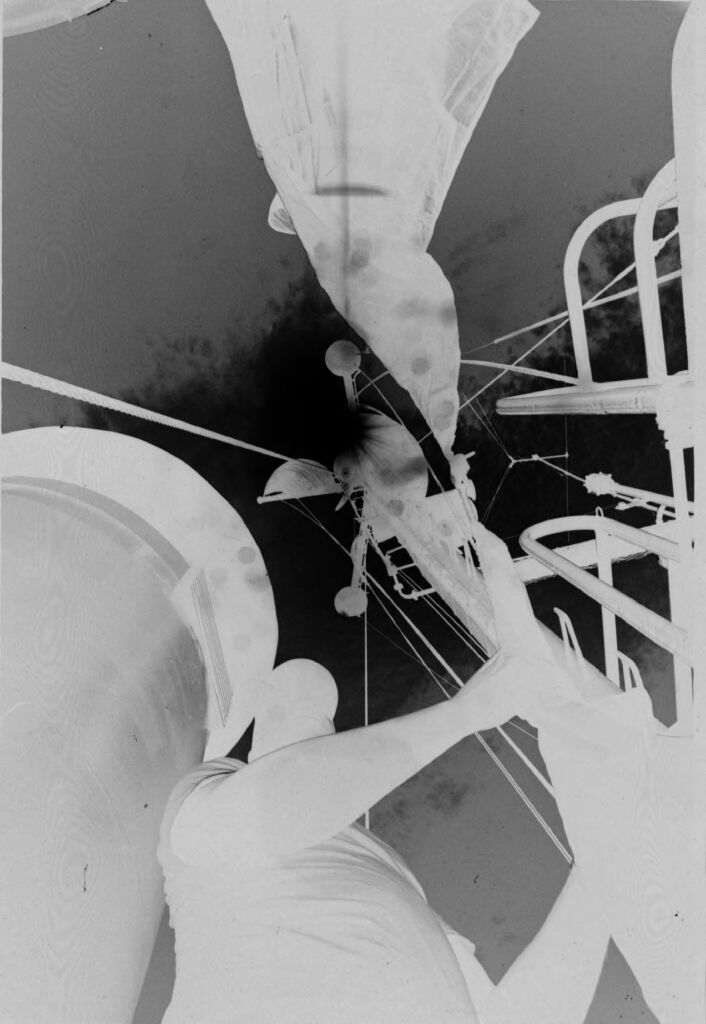 Untitled (Worm's-Eye View Of Soldier On Deck Of Ship, Vietnam)