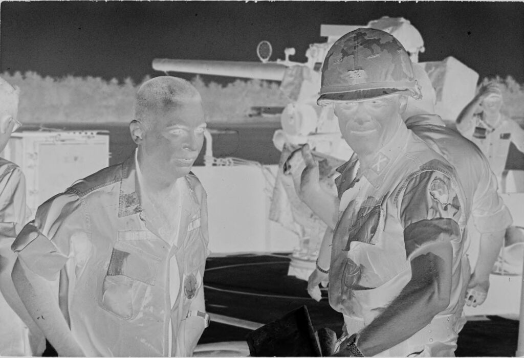 Untitled (Meeting Between Two Soldiers On Deck Of Ship, Vietnam)