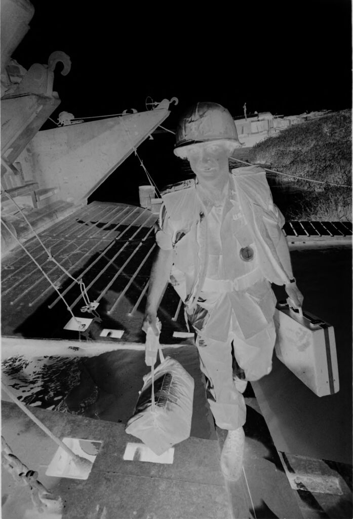 Untitled (Soldier Disembarking From Ship, Vietnam)