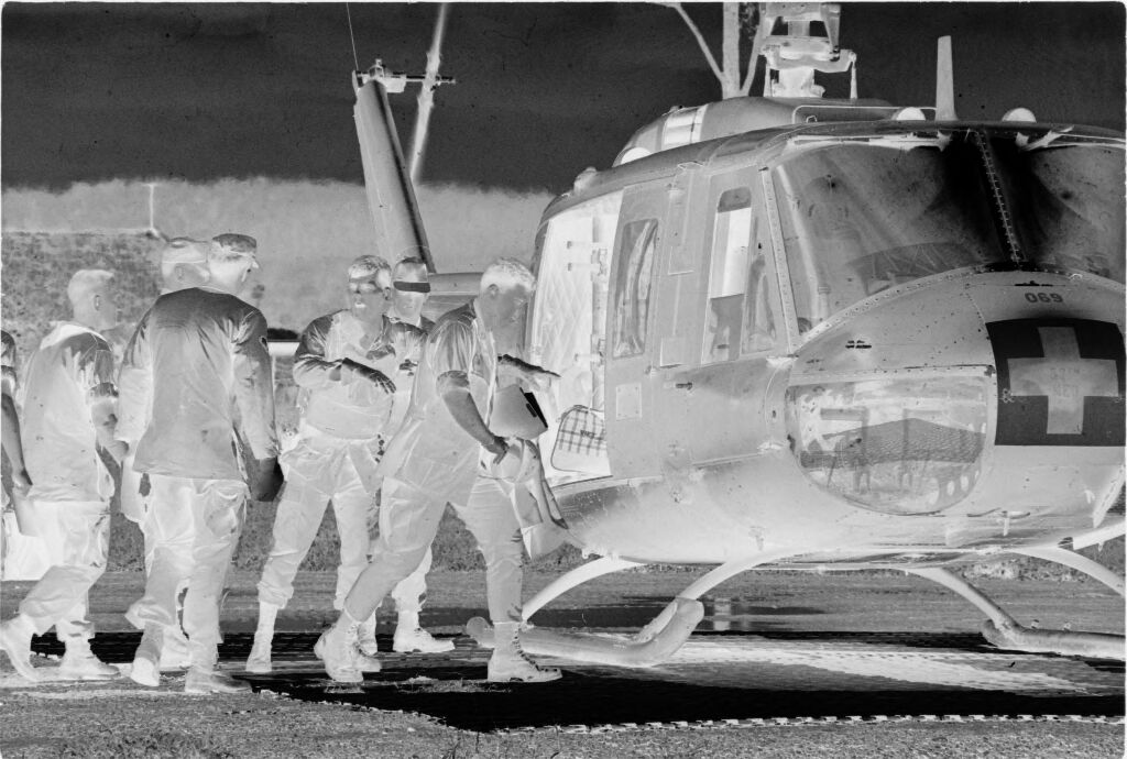 Untitled (Medevac Team Boarding Helicopter, Vietnam)