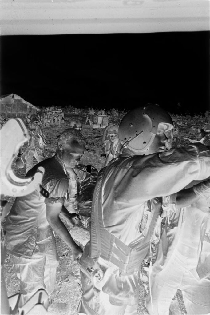 Untitled (Members Of 57Th Medical Detachment And 9Th Infantry Division Loading Wounded Soldiers Into Medevac Helicopter, Vietnam)