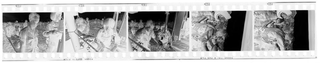 Untitled (Members Of 57Th Medical Detachment And 9Th Infantry Division Loading Wounded Soldiers Into Medevac Helicopter, Vietnam)