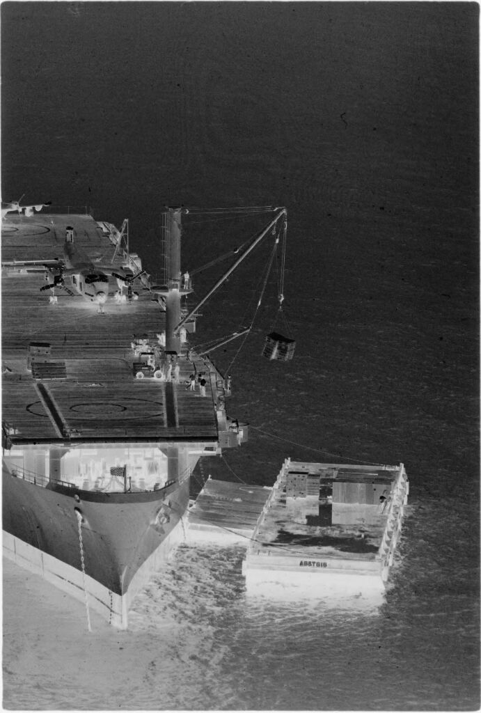 Untitled (Aerial View Of Aircraft Carrier, Vietnam)