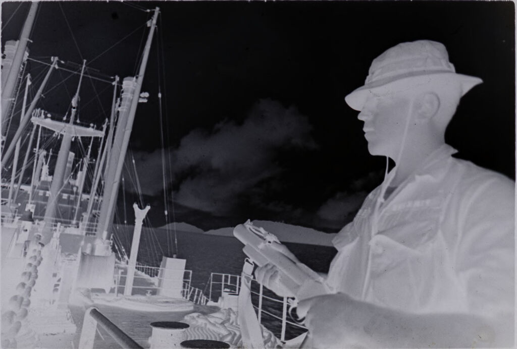 Untitled (Soldier On Deck Of Ship, Vietnam)