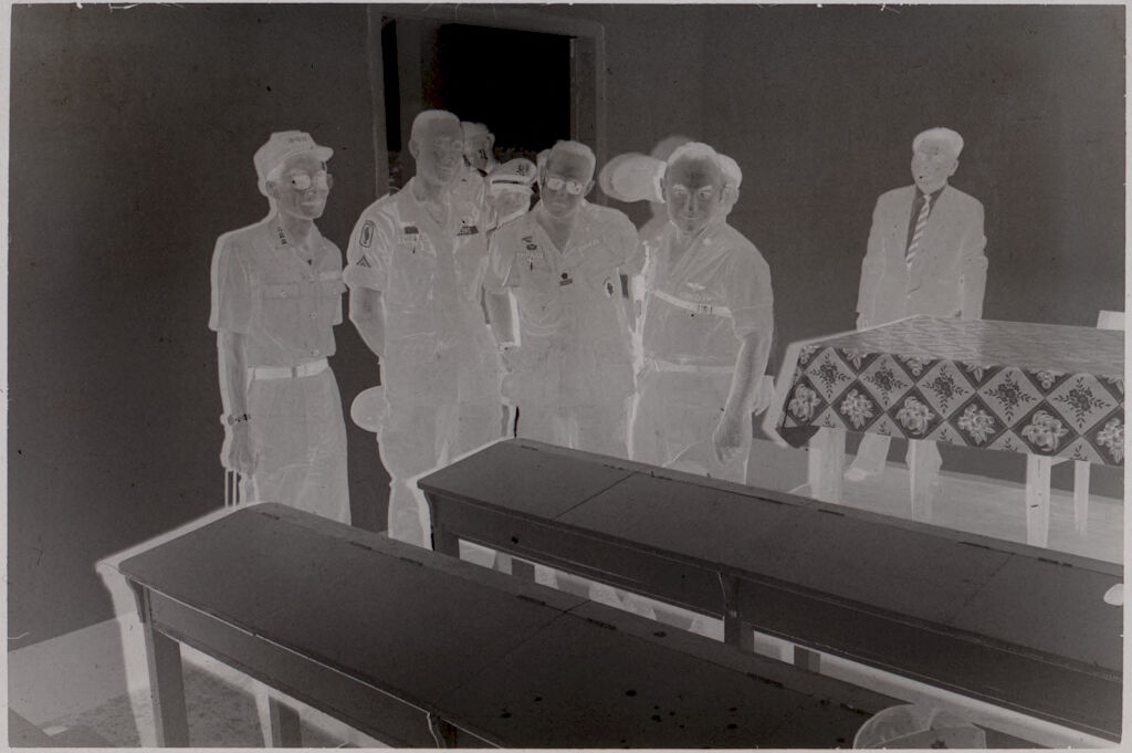 Untitled (Group Of U.s. And Vietnamese Army Officers Gathered In Room By Doorway, Vietnam)