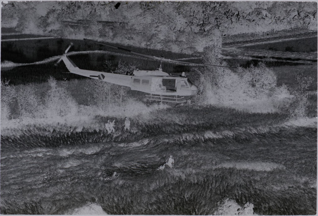 Untitled (Aerial View Of Helicopters Taking Off From Clearing, Vietnam)