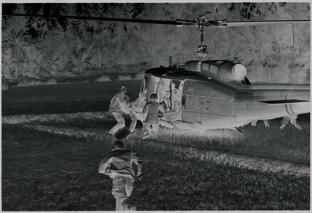 Untitled (Unloading Supplies From Helicopter, Vietnam)