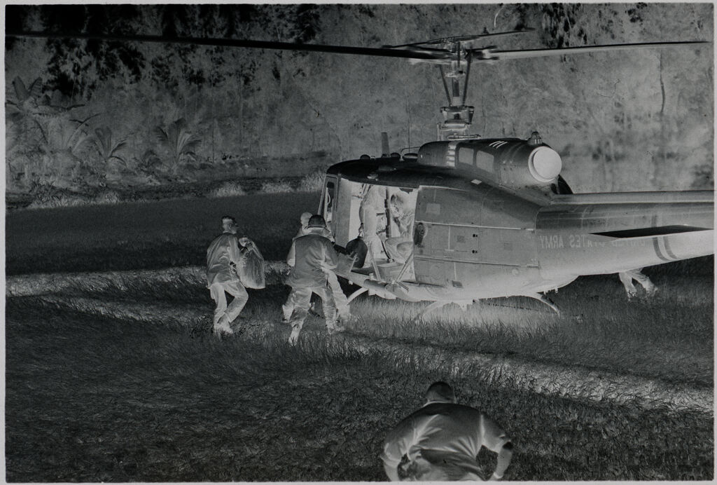 Untitled (Unloading Supplies From Helicopter, Vietnam)