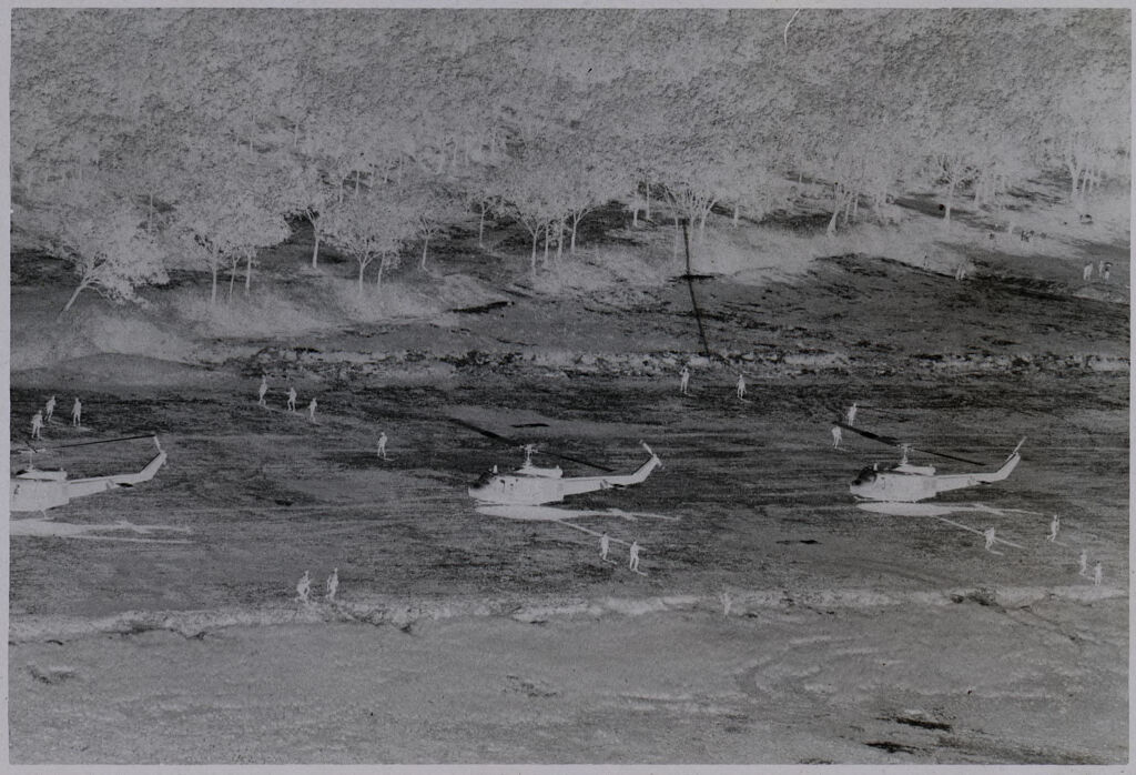 Untitled (Helicopters Taking Off From Landing Strip, Vietnam)